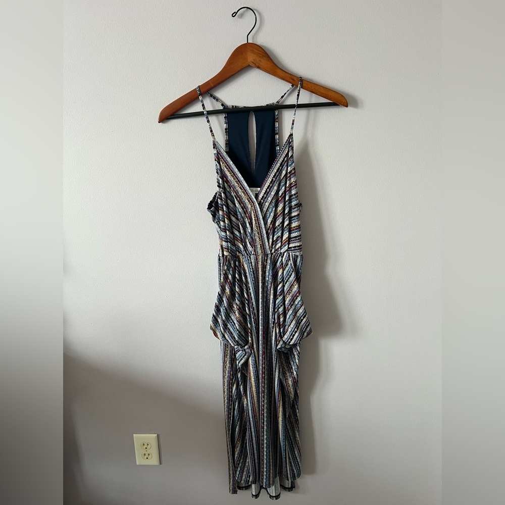 BCBGeneration Multicolor Striped Midi Dress